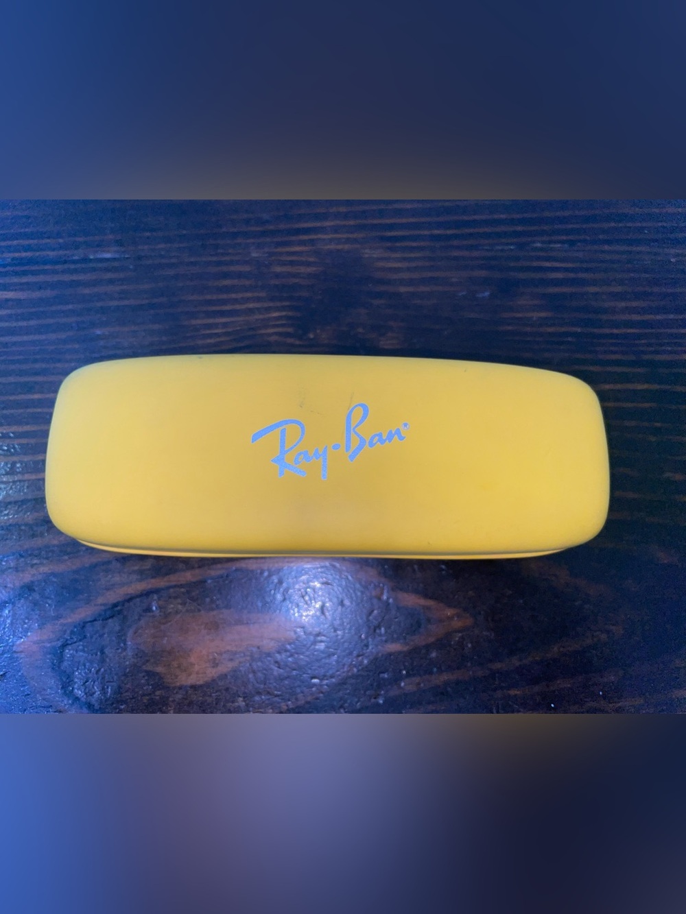 Authentic Ray-Ban Junior Glasses Case Yellow Hard Shell Red Interior 2014 OEM